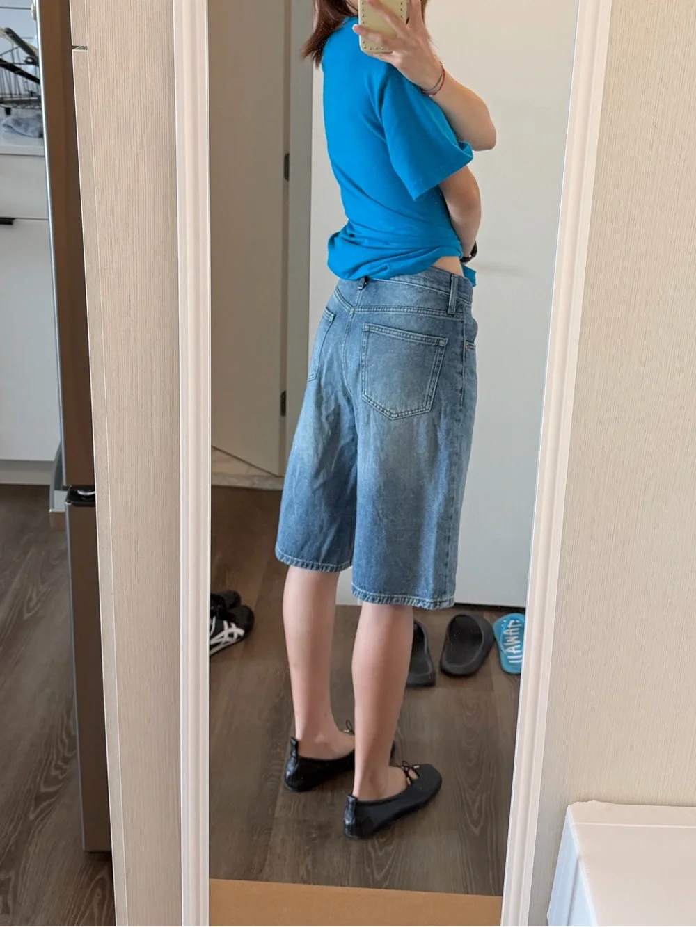 BDG Light Blue Low-Rise Denim Shorts/Jorts